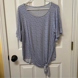 Loft short sleeved top with tie